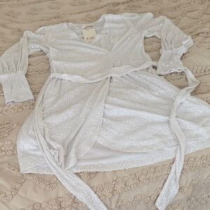 GB White Wrap Dress